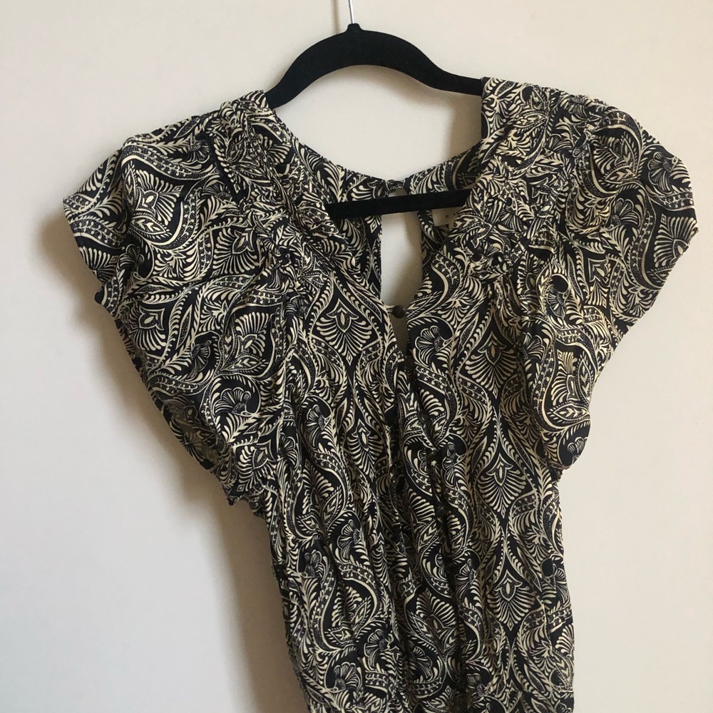 Anthropologie Black and White Jumpsuit